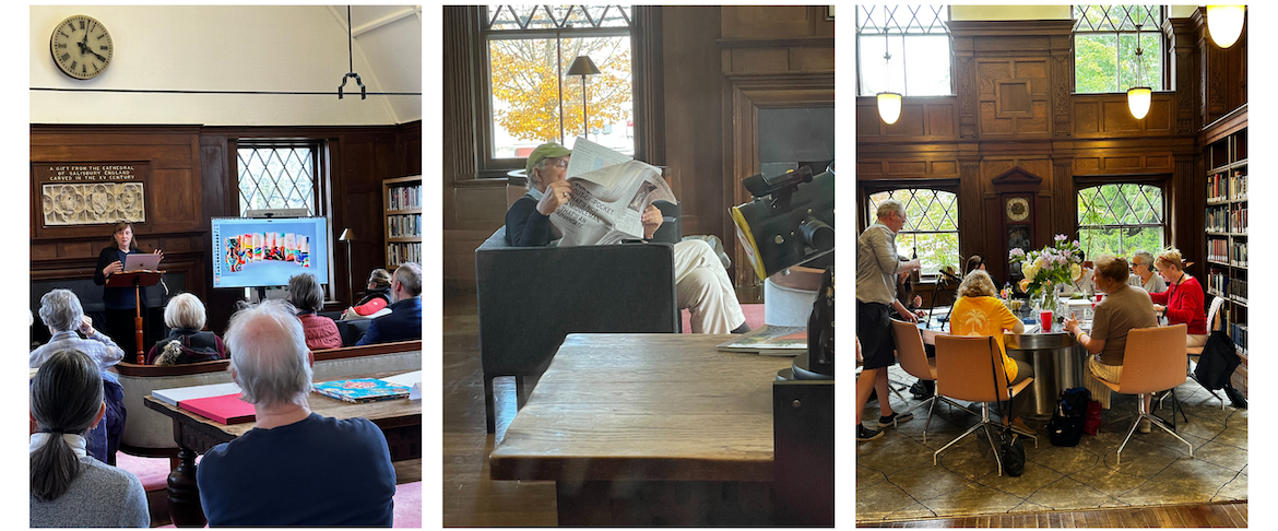 people using the library for various purposes