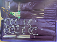 Knitting Needle Kit with case, stitch markers, and various needle sizes