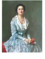 Portrait of Lois Church Scoville in blue dress