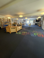 Children's Room & Desk with hopscotch pad