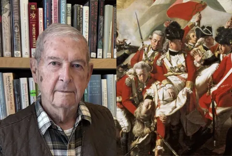 Tom Key and image of British Soldiers