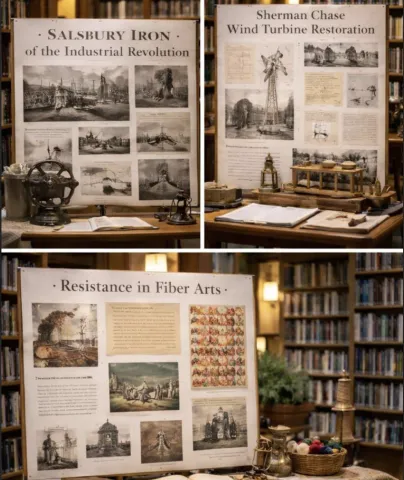 student presentation displays