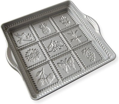 Shortbread Pan: Square-Floral