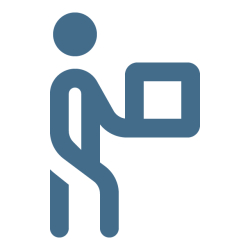 Person holding box icon