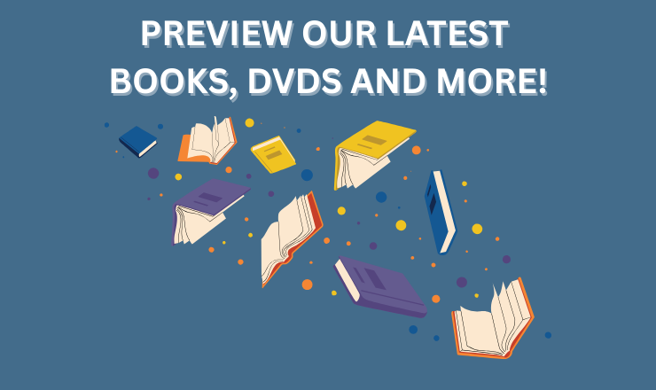 books hovering on blue background