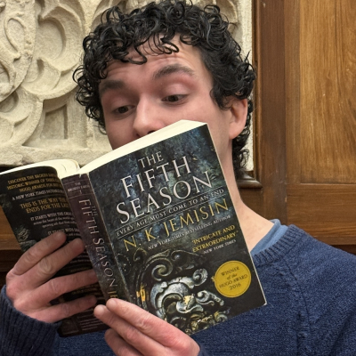 jacob taylor holding a book